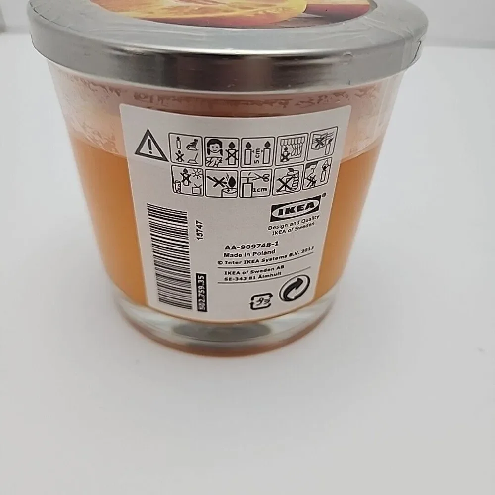 Ikea Sinnlig 40 Hour Orange Citrus Candle Jar New‎ Sealed